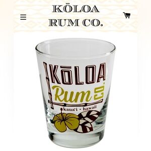 🍹 Koloa Rum Co DOF Kauai Hawaiian glass bamboo NWT sugarcane rocks lowball